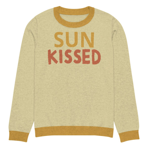 Knitted crew neck sweater Unisex - Sun Kissed - Image 7