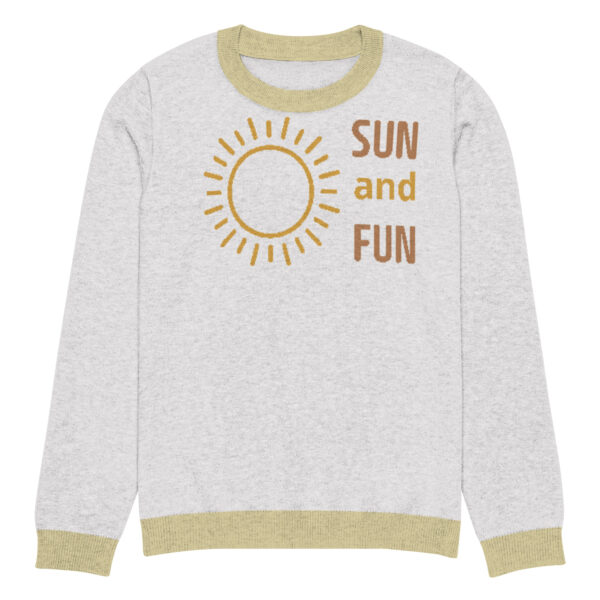 Knitted crew neck sweater Unisex - Sun and Fun - Image 7