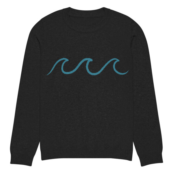 Knitted crew neck sweater Unisex - Waves - Image 7