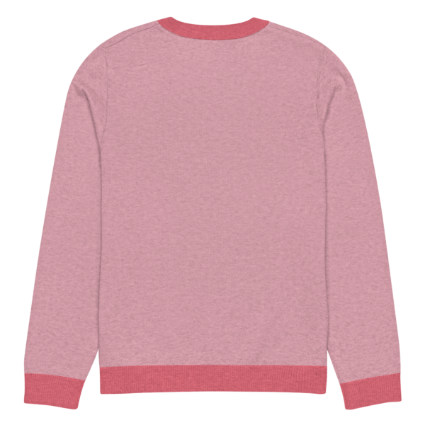 Knitted crew neck sweater Unisex - Pink Love - Image 6