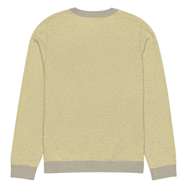 Knitted crew neck sweater Unisex - Yellow Ice Cream - Image 6