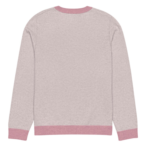 Knitted crew neck sweater Unisex - Pink Waves - Image 6