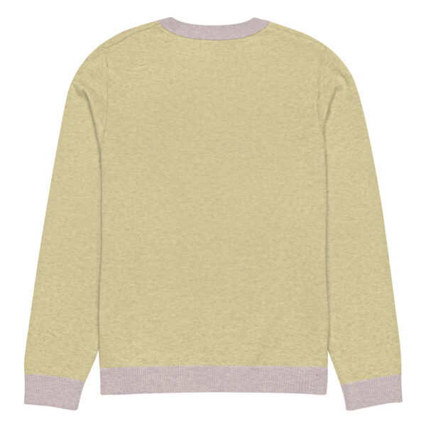 Knitted crew neck sweater Unisex - Yellow Waves - Image 6