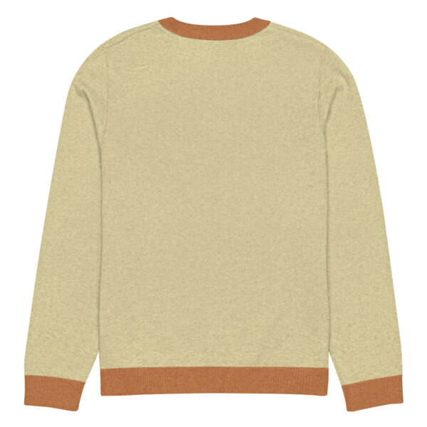 Knitted crew neck sweater Unisex - Yellow Sea - Image 6