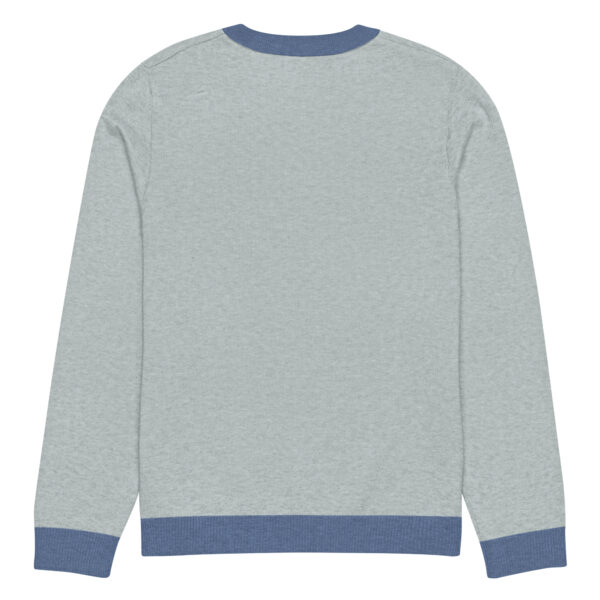 Knitted crew neck sweater - Messy Hair Don't Care Blue Candy - Image 8