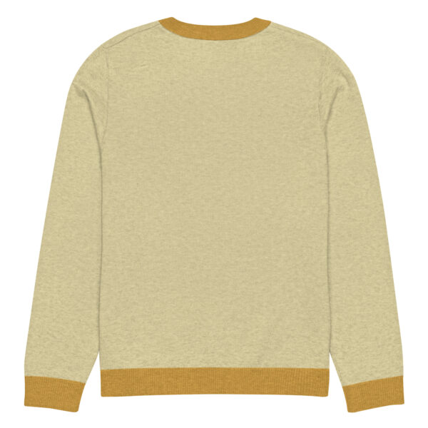Knitted crew neck sweater Unisex - Yellow Waves 2 - Image 6