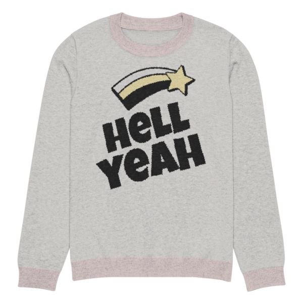 Knitted crew neck sweater Unisex - Hell Yeah - Image 5