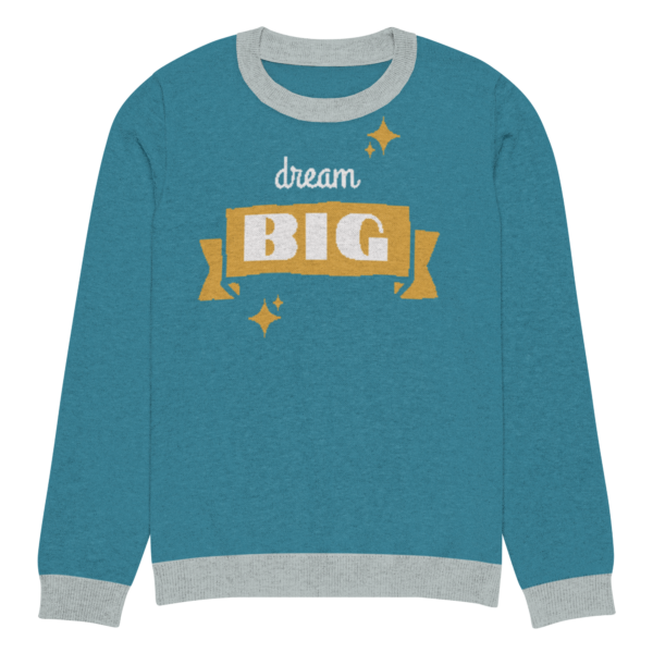 Knitted crew neck sweater Unisex - Dream Big - Image 5