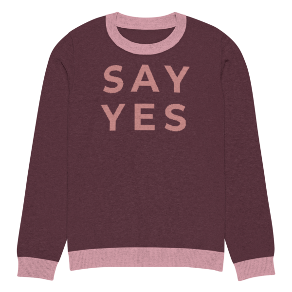 Knitted crew neck sweater Unisex - Say Yes - Image 5