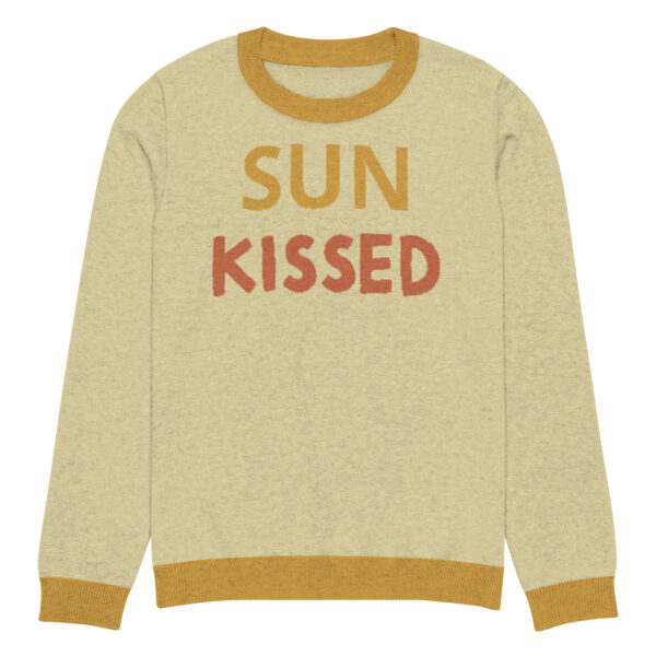 Knitted crew neck sweater Unisex - Sun Kissed - Image 5