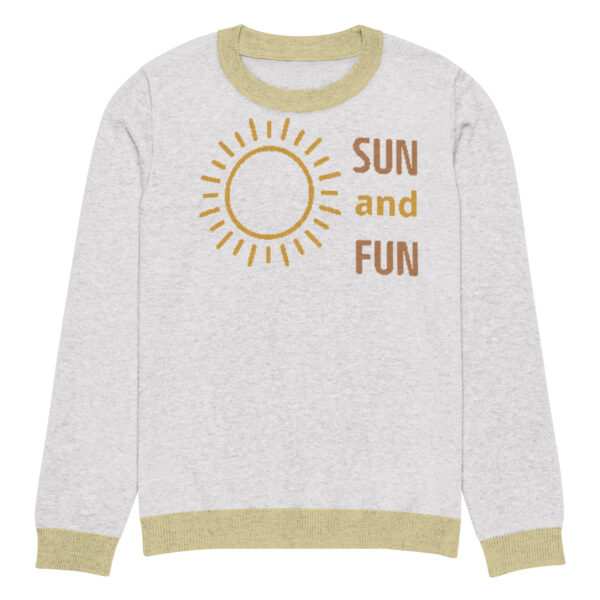 Knitted crew neck sweater Unisex - Sun and Fun - Image 5