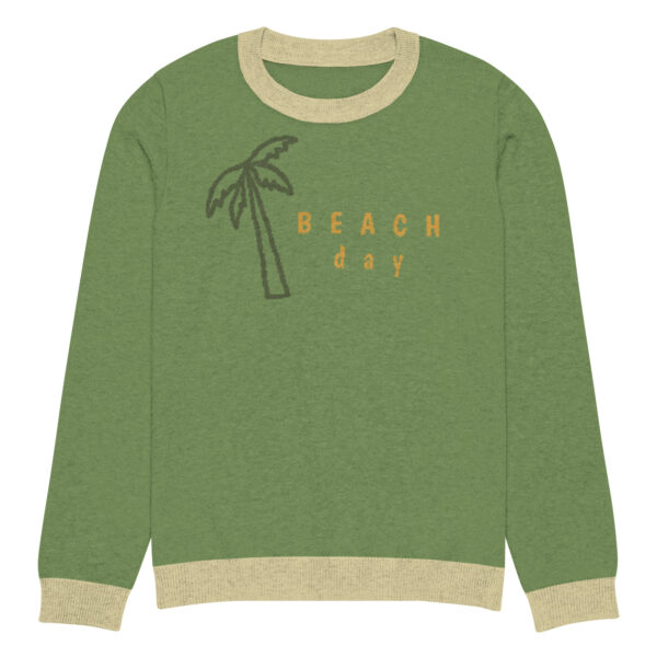 Knitted crew neck sweater Unisex - Beach Day - Image 5