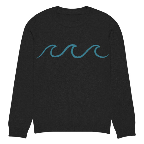Knitted crew neck sweater Unisex - Waves - Image 5