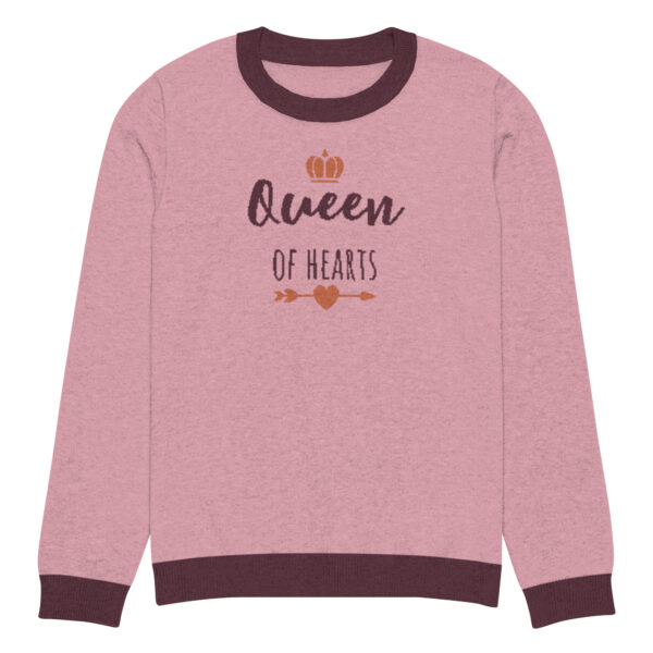 Knitted crew neck sweater - Queen of Hearts - Image 5