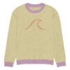 Knitted crew neck sweater Unisex - Yellow Wave - Image 5