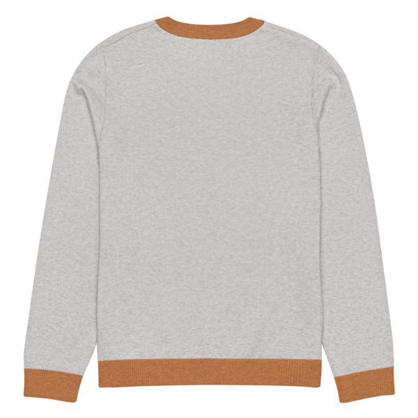 Knitted crew neck sweater Unisex - But First Coffee - Image 6