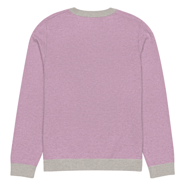 Knitted crew neck sweater Unisex - Pink Surf - Image 4