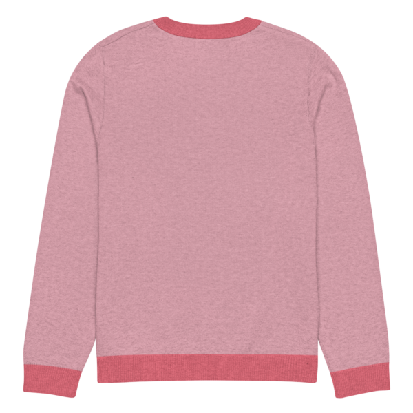 Knitted crew neck sweater Unisex - Pink Love - Image 4