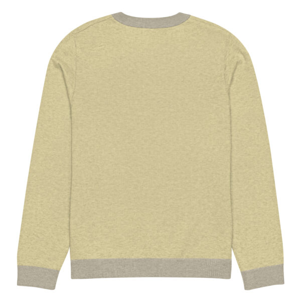 Knitted crew neck sweater Unisex - Yellow Ice Cream - Image 4