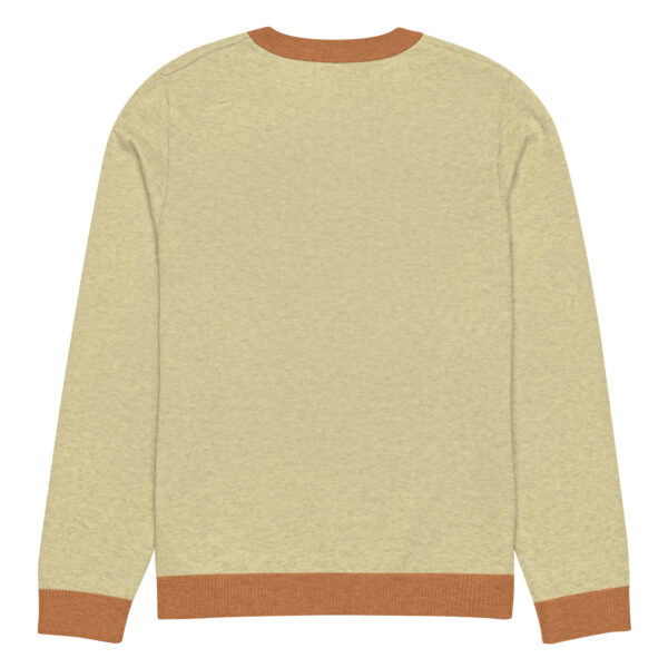 Knitted crew neck sweater Unisex - Yellow Sea - Image 4