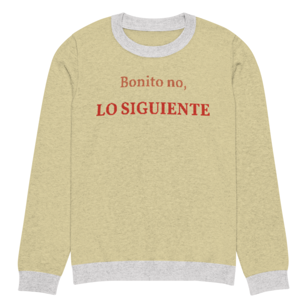 Knitted crew neck sweater Unisex - Bonito No - Image 3