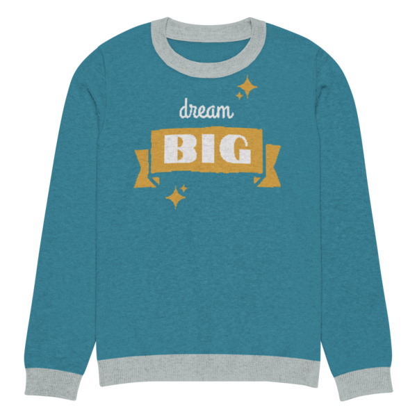 Knitted crew neck sweater Unisex - Dream Big - Image 3