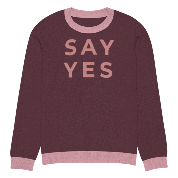 Knitted crew neck sweater Unisex - Say Yes - Image 3