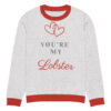 Knitted crew neck sweater Unisex - You are My Lobster - Image 3