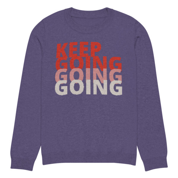 Knitted crew neck sweater Unisex - Keep Going - Image 3
