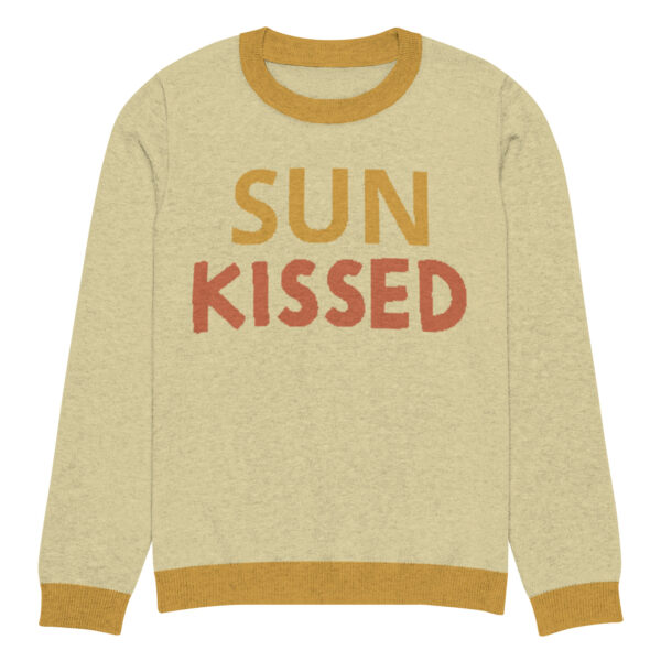 Knitted crew neck sweater Unisex - Sun Kissed - Image 3