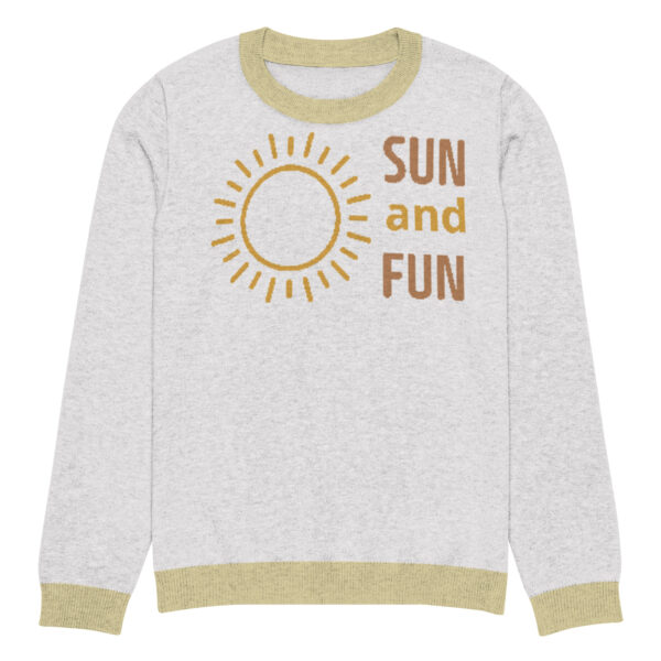 Knitted crew neck sweater Unisex - Sun and Fun - Image 3