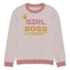 Knitted crew neck sweater - Girl Boss - Image 3