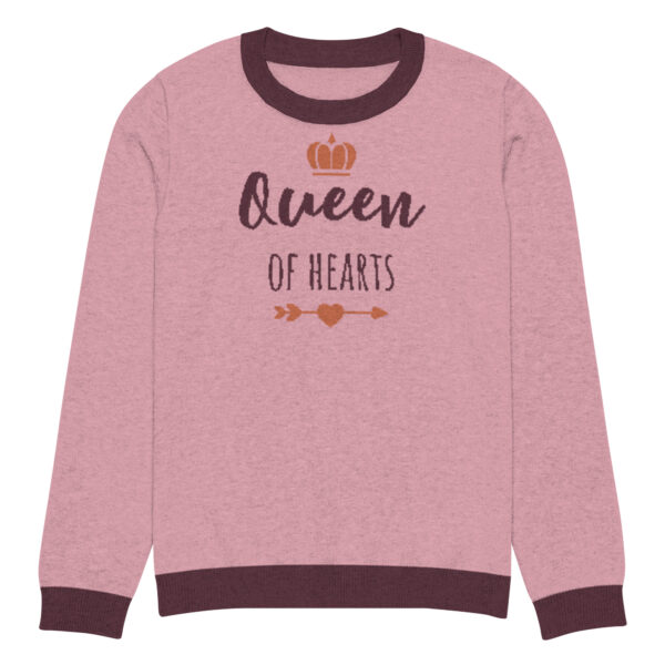 Knitted crew neck sweater - Queen of Hearts - Image 3