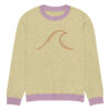 Knitted crew neck sweater Unisex - Yellow Wave - Image 3