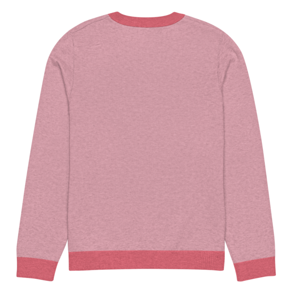 Knitted crew neck sweater Unisex - Pink Love - Image 10
