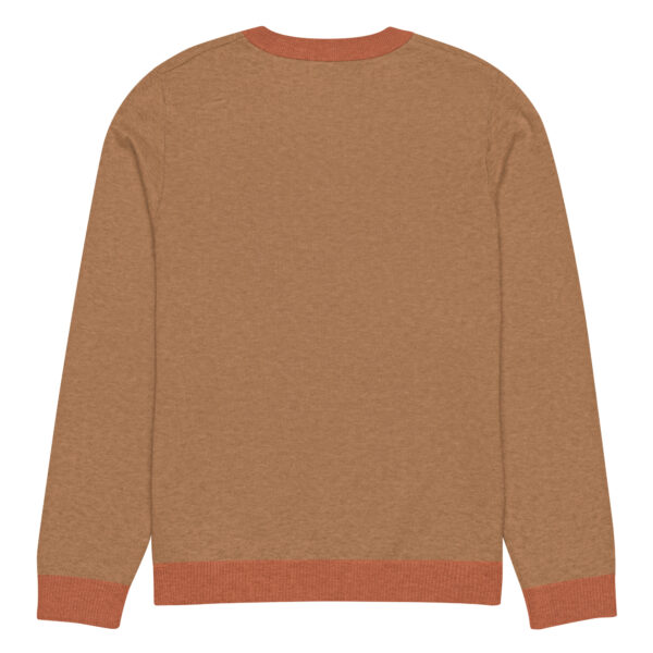 Knitted crew neck sweater Unisex - Yellow Palm Trees - Image 10