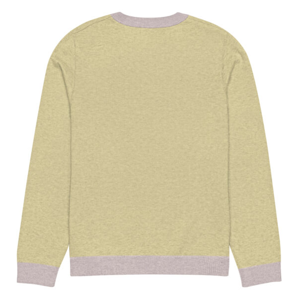 Knitted crew neck sweater Unisex - Yellow Waves - Image 10