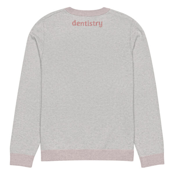 Knitted crew neck sweater Unisex - Dentistry Pink and Gray - Image 10