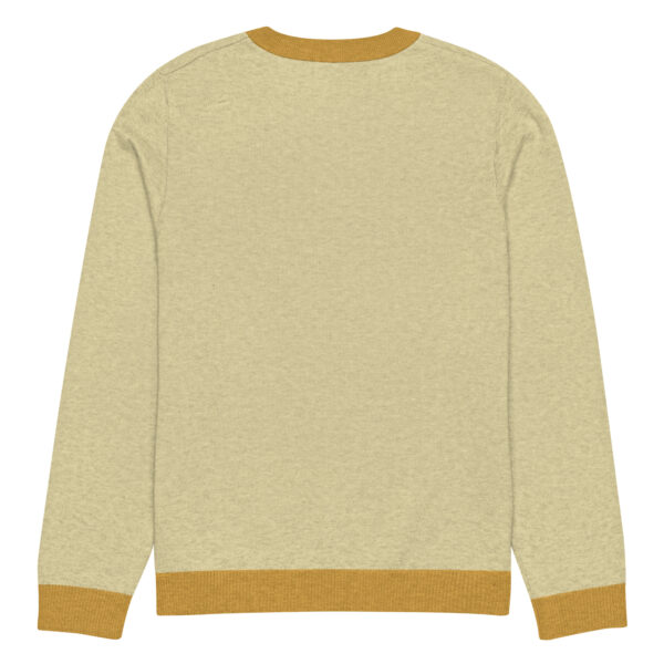 Knitted crew neck sweater Unisex - Yellow Waves 2 - Image 10