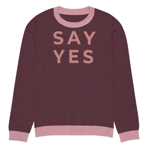 Knitted crew neck sweater Unisex - Say Yes - Image 9