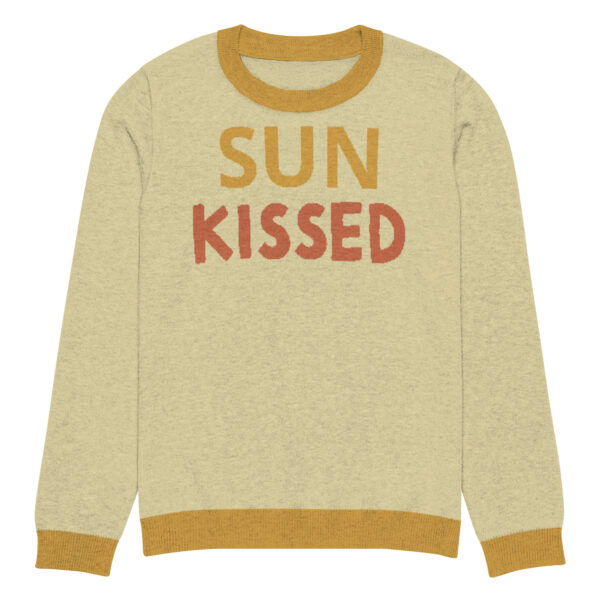 Knitted crew neck sweater Unisex - Sun Kissed - Image 9