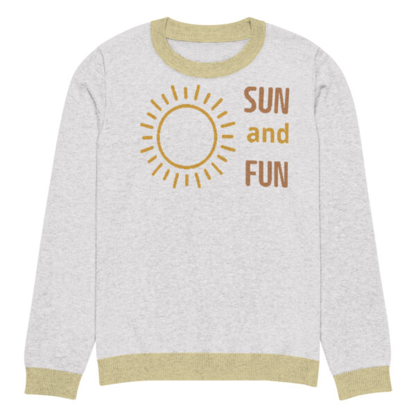 Knitted crew neck sweater Unisex - Sun and Fun - Image 9