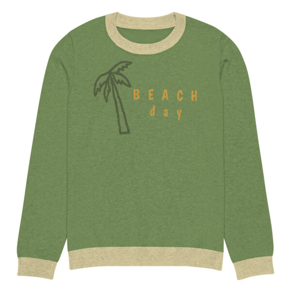 Knitted crew neck sweater Unisex - Beach Day - Image 9