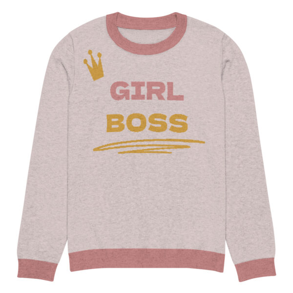 Knitted crew neck sweater - Girl Boss - Image 9