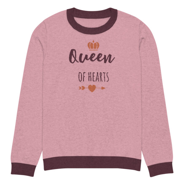 Knitted crew neck sweater - Queen of Hearts - Image 9