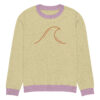 Knitted crew neck sweater Unisex - Yellow Wave - Image 9