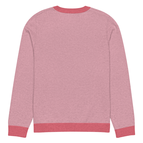 Knitted crew neck sweater Unisex - Pink Love - Image 2
