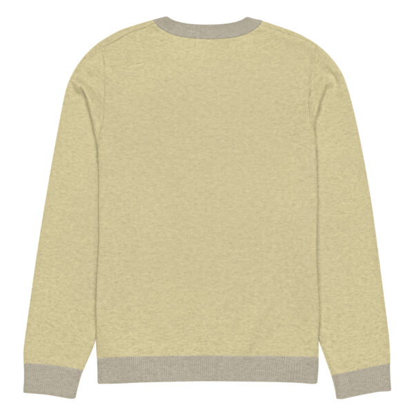 Knitted crew neck sweater Unisex - Yellow Ice Cream - Image 2