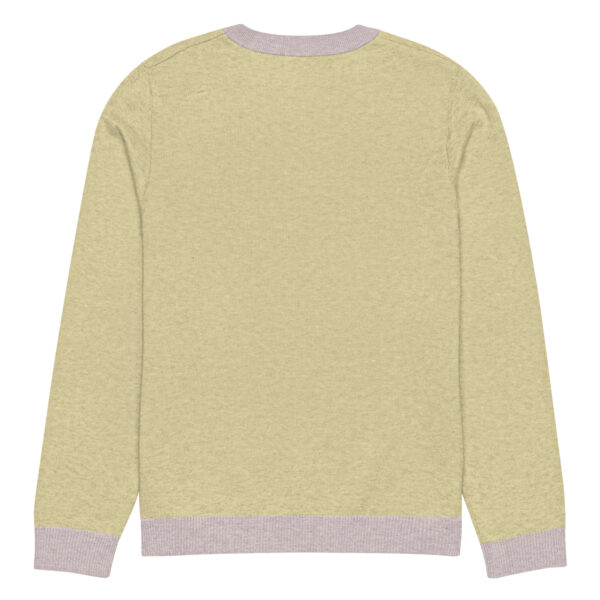 Knitted crew neck sweater Unisex - Yellow Waves - Image 2