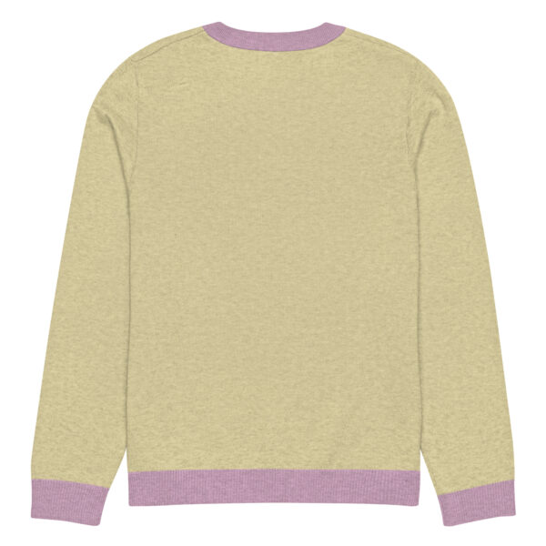 Knitted crew neck sweater Unisex - Yellow Wave - Image 2